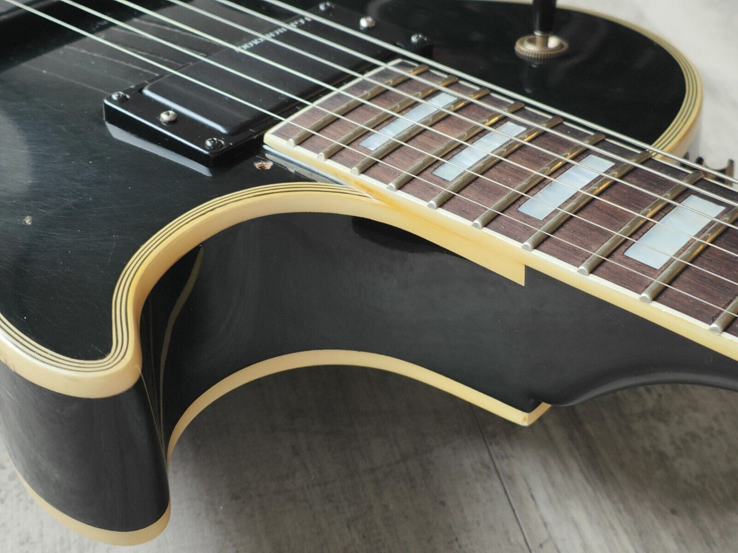 1995 Burny Japan RLC-105S Les Paul Custom "Pata" Model (Ebony)