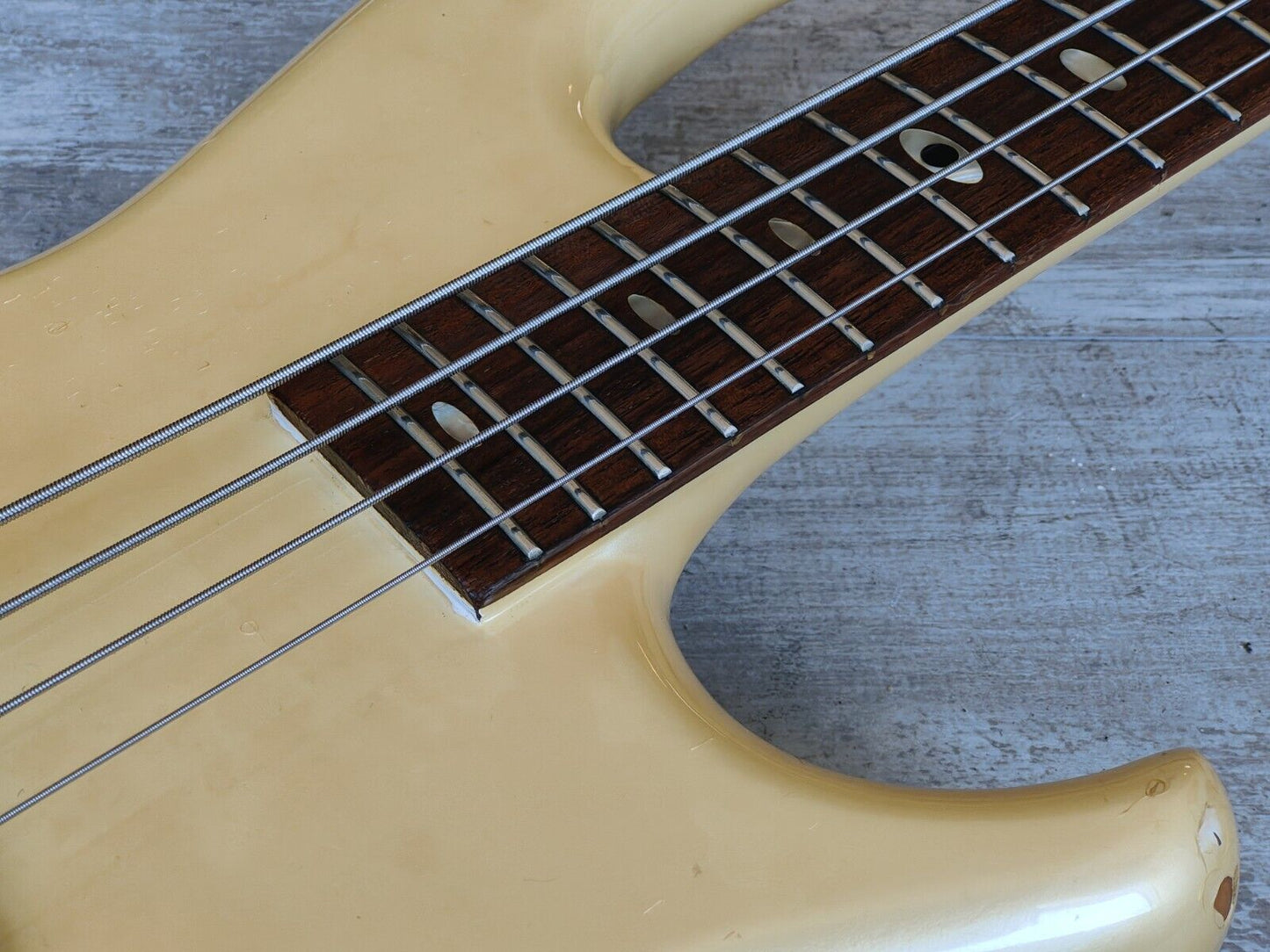 1984 Aria Pro II Japan SB Elite-I Electric Bass (Pearl White)