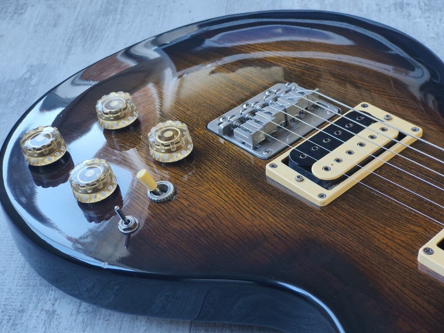 1981 Aria Pro II Japan CS-400 Cardinal Double Cutaway (Brown Sunburst)