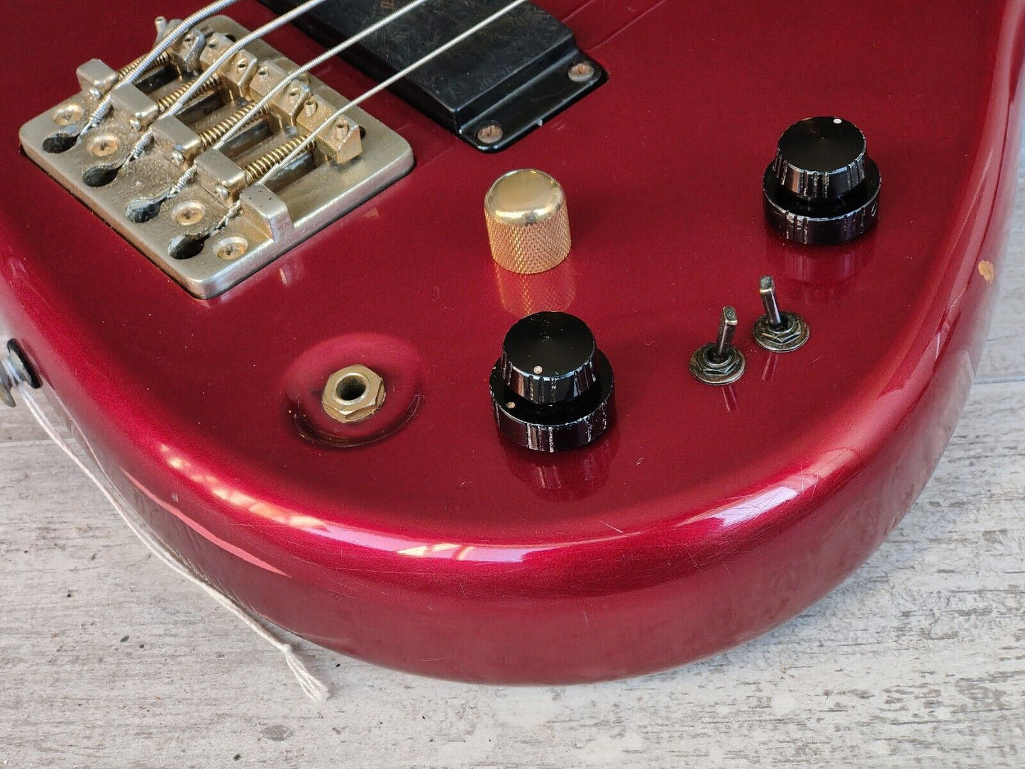 1983 Aria Pro II Japan SB Elite-II Electric Bass (Deep Red Metallic)