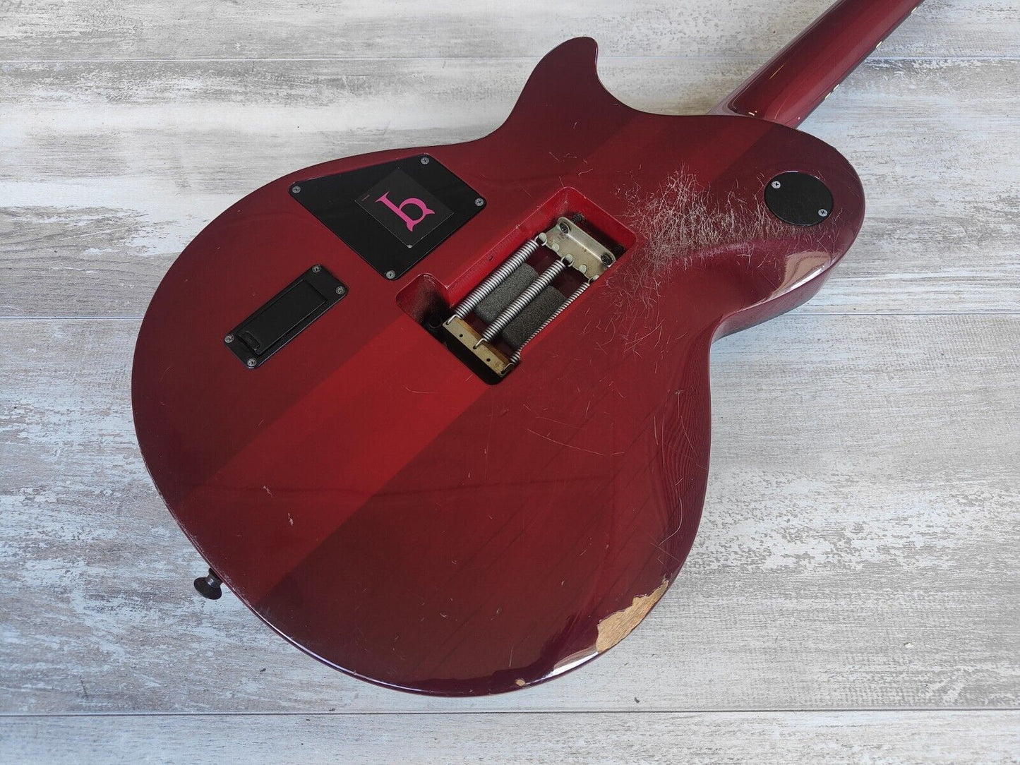 1990 ESP Japan Custom Order Eclipse Style HSS Single Cutaway Neckthrough (Red)