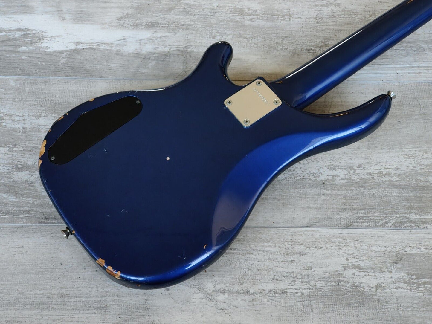 1990's Fernandes Japan FRB-45 Revolver Fretless Bass (Blue)