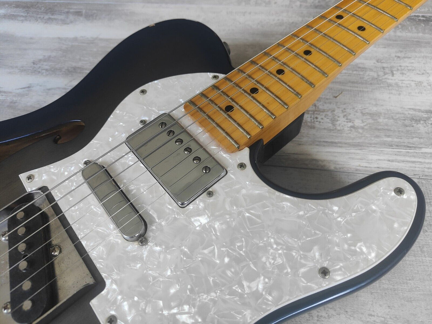 2002 Fender Japan TL-90SPL Thinline Telecaster Special (Blue Baltic Vintage)