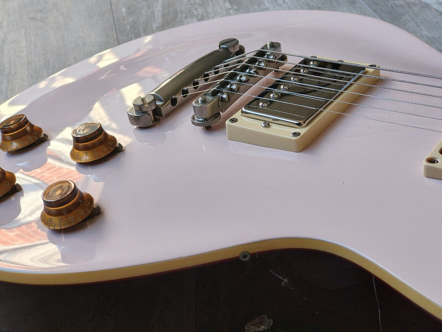 1990 Greco Japan EG-700 Les Paul Standard (Refinished Pink Top)