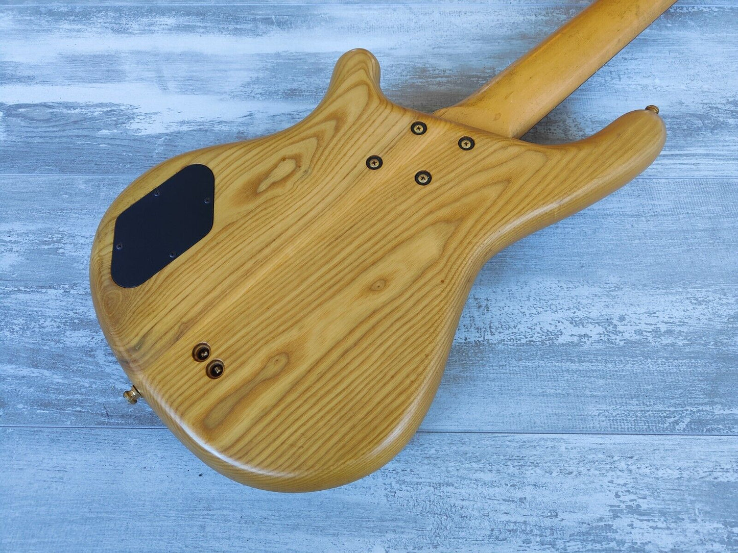 1989 Rockoon Japan (by Kawai) RB-855S Fretless 5-String Bass (Natural)