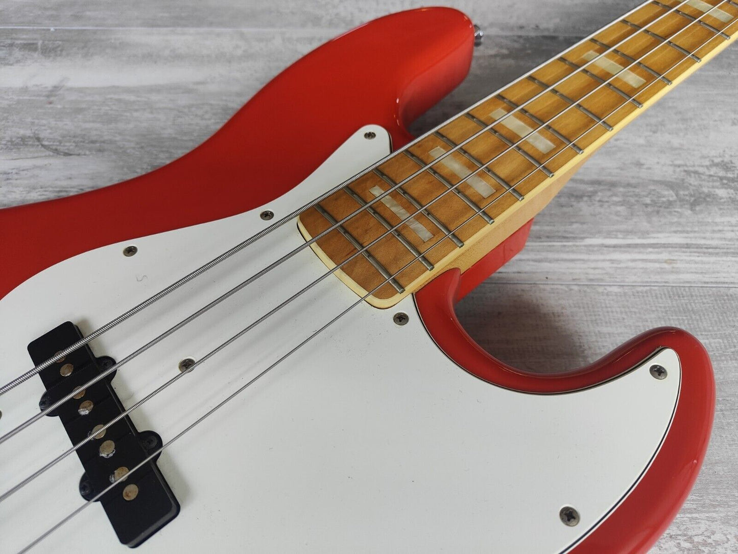 1990's Edwards Japan (by ESP) E-JB-85 '70's Reissue Jazz Bass (Fiesta Red)
