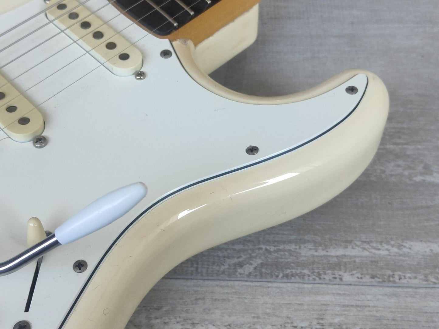 1985 Fender Japan ST72-65 Scalloped Stratocaster (Aged Olympic White)