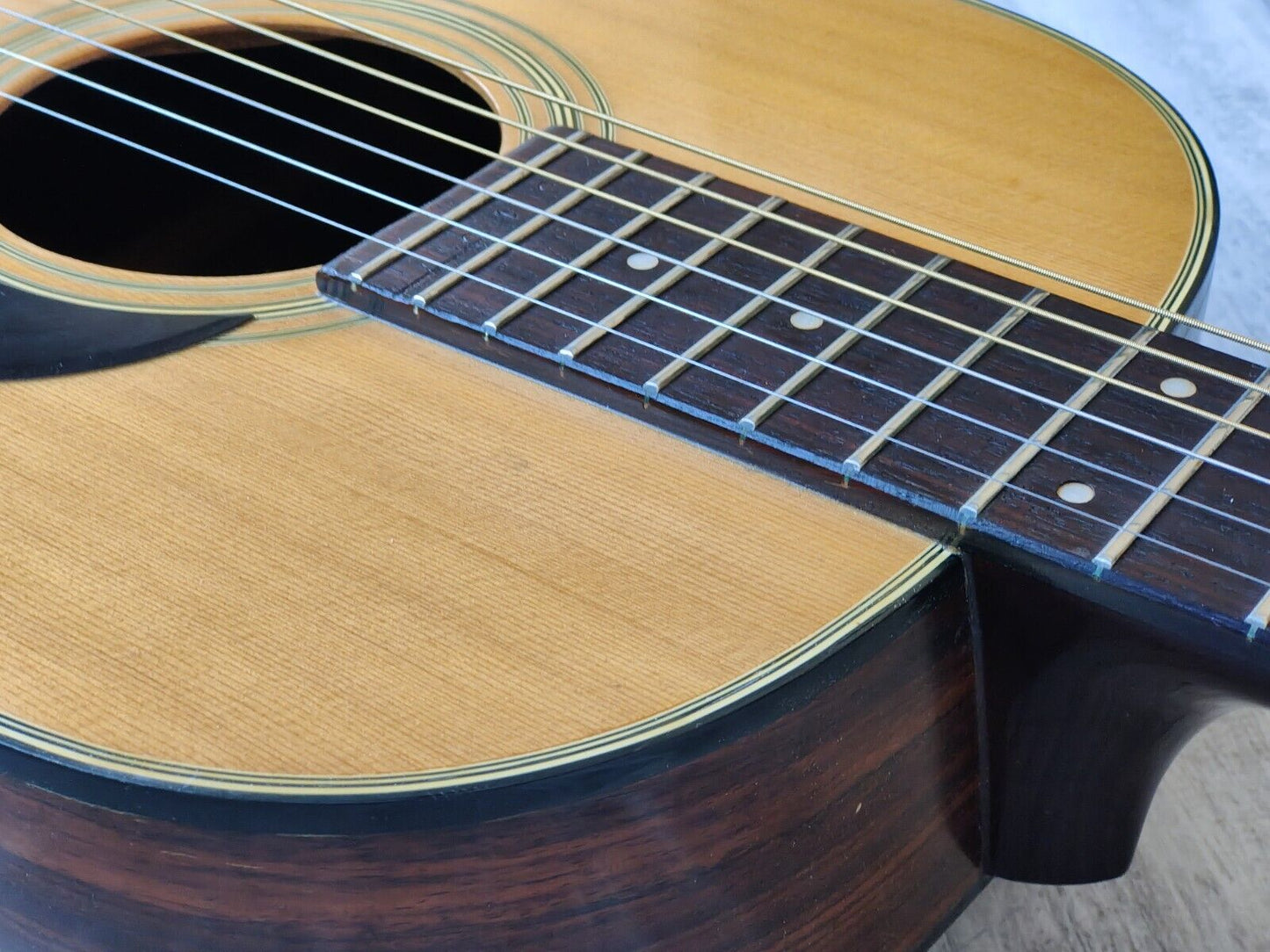 1970's Jumbo Japanese Vintage Parlor Style Acoustic Guitar (Natural)