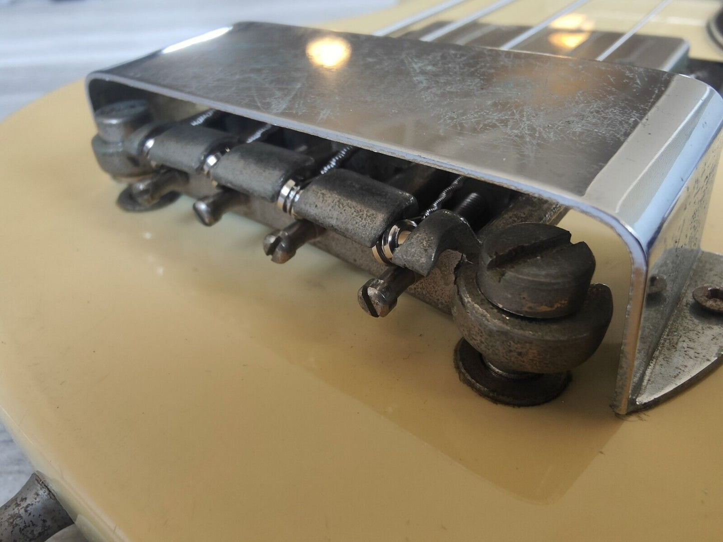 1989 Greco Japan EB-65 SG Double Cutaway Bass (Vintage White)