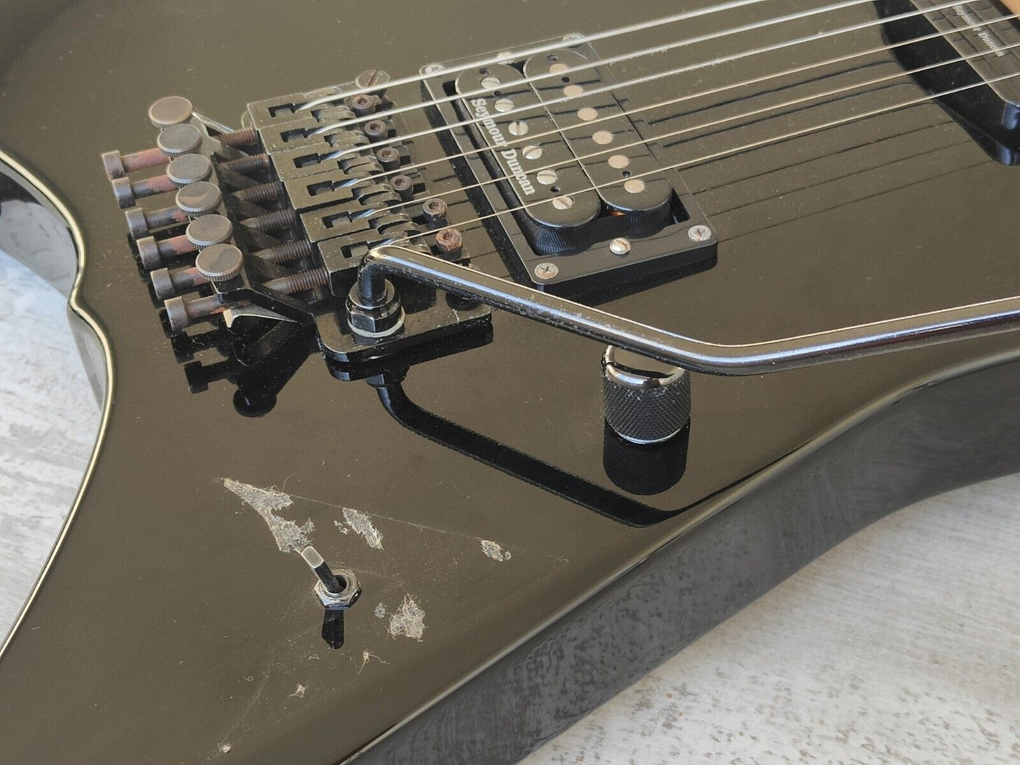 1980's ZEP-II FAZ-110 "Flying A" V Style Takamizawa Artist Model Guitar (Black)