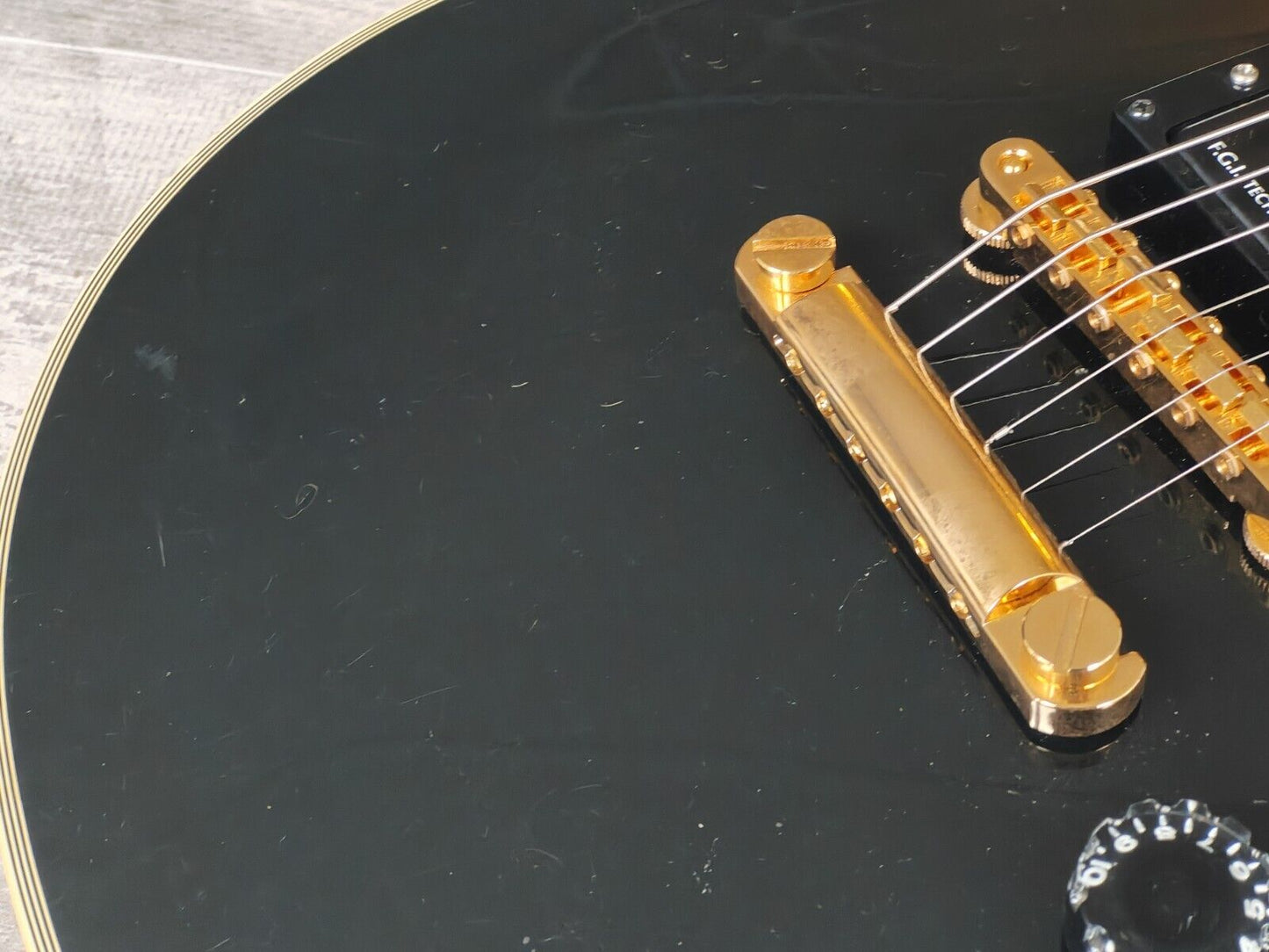 1995 Burny Japan RLC-105S Les Paul Custom "Pata" Model (Ebony)