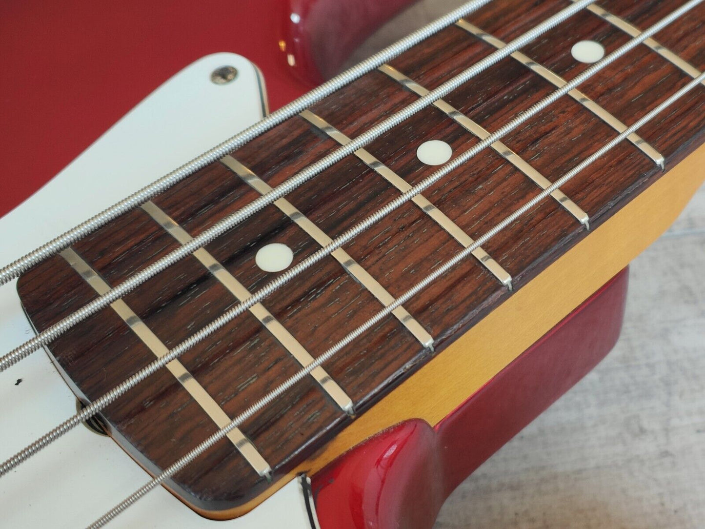 1992 Fender Japan (by Fujigen) JB62-58 '62 Reissue Jazz Bass (Candy Apple Red)