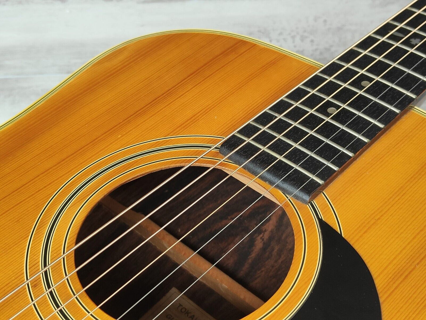 1980's Tokai Cat's Eyes CE-180 Vintage Acoustic Dreadnought Guitar (Natural)