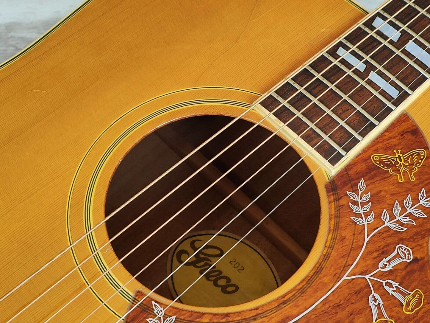 1975 Greco Japan Model 202 Hummingbird Acoustic (Natural)