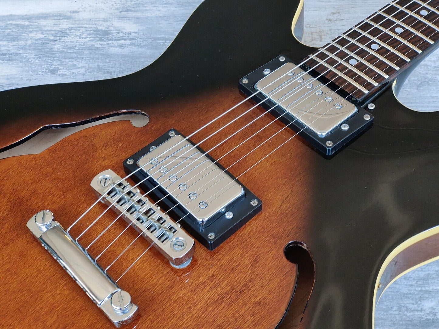 2006 Epiphone Korea DOT Semi Hollowbody Electric Guitar (Worn Brown Sunburst)