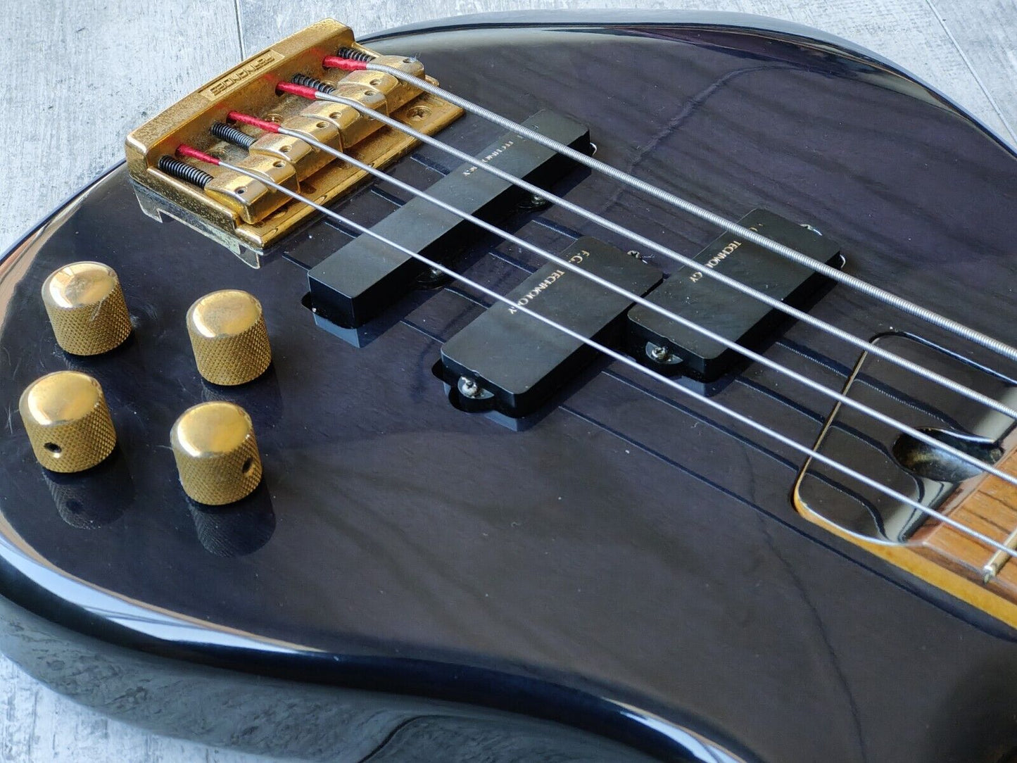 1990's Fernandes Japan FRB-75 Active Revolver Bass (Transparent Purple)