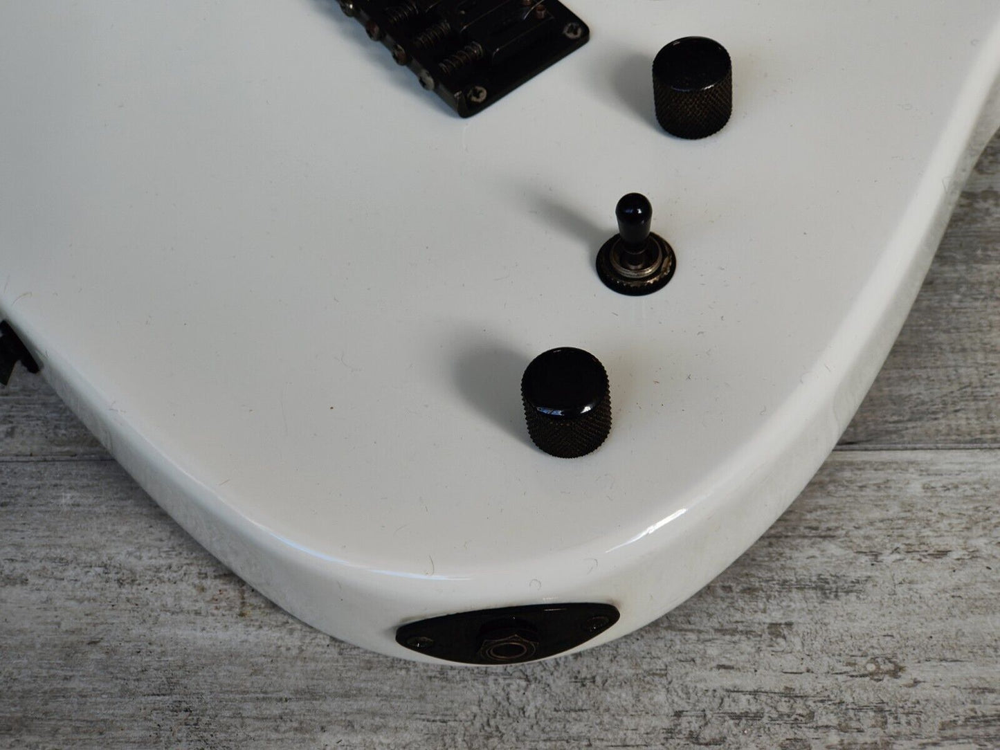 1990's Fernandes Japan STJ-80BT Buck Tick Tele/Strat w/Active Pickups (White)