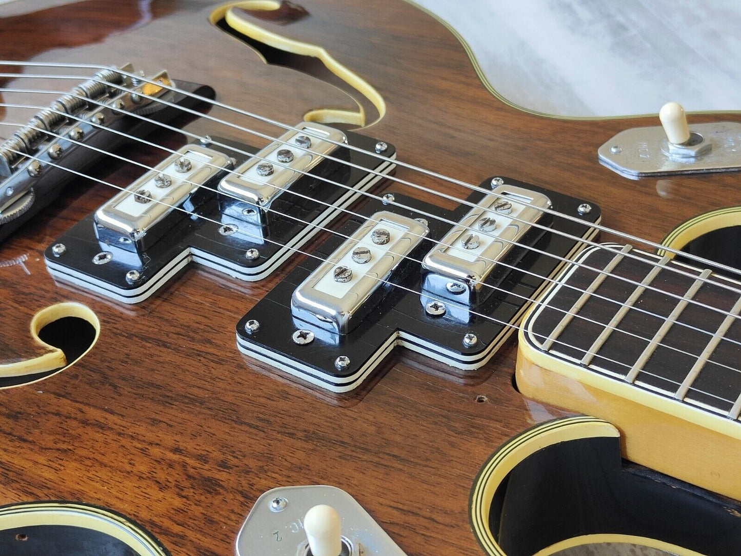 1967 Ibanez Japan Stereo Hollowbody Electric Guitar (Brown)