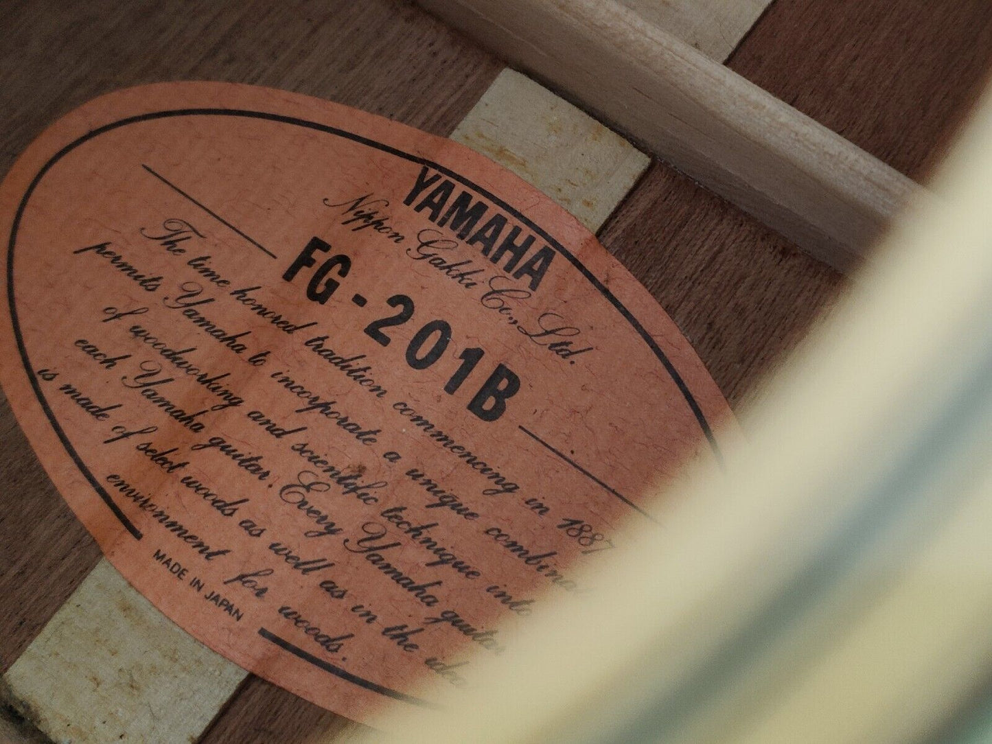 1980's Yamaha FG-201B Japanese Vintage Acoustic Guitar (Natural)