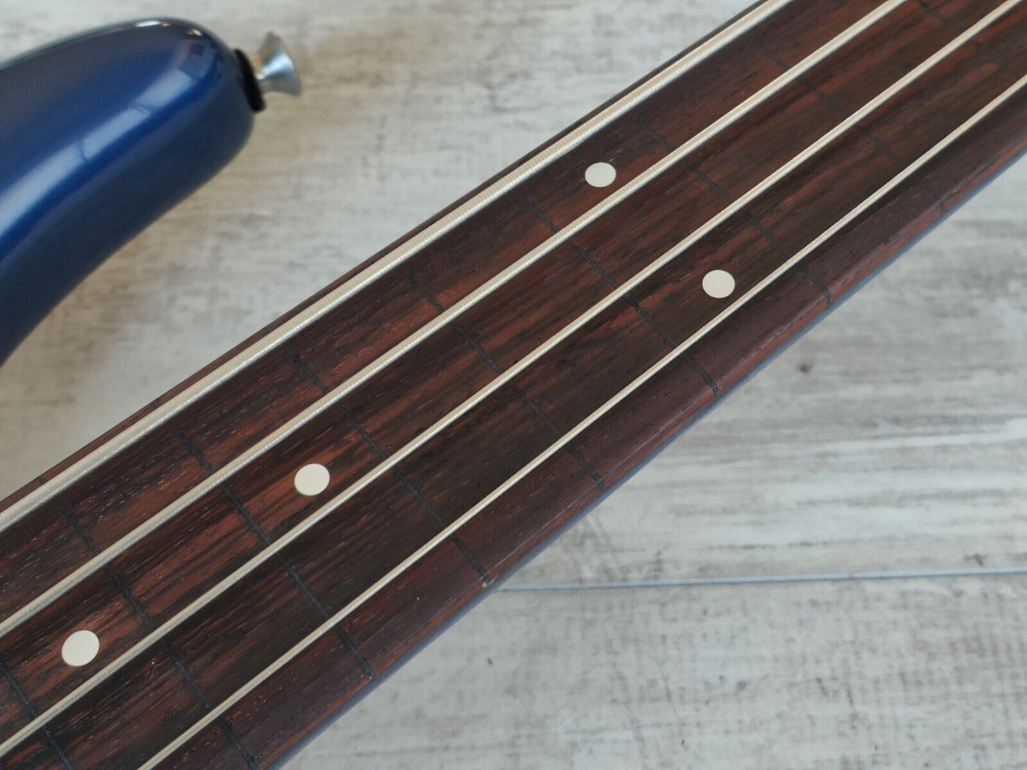 1990's Fernandes Japan FRB-45 Revolver Fretless Bass (Blue)