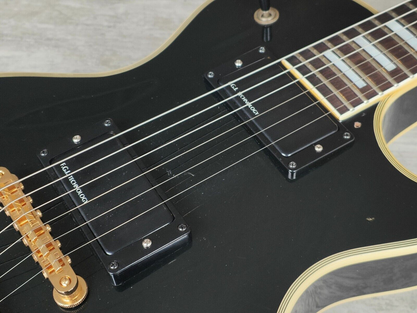 1995 Burny Japan RLC-105S Les Paul Custom "Pata" Model (Ebony)