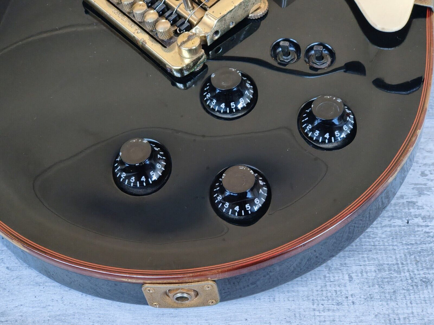 1982 Aria Pro II (Matsumoku) PE-R100 Single Cutaway w/Kahler (Flash Red)