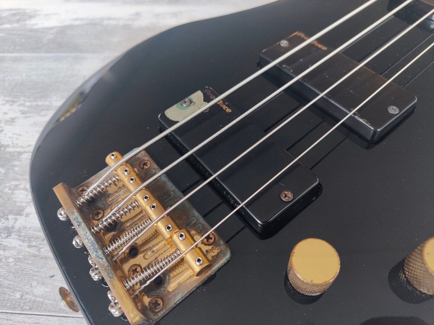 1986 Greco Japan JJB-M1 Medium Scale Electric Bass Guitar (Black)