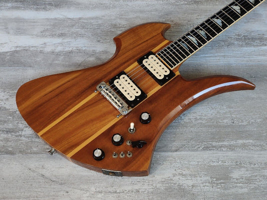 1980 Greco Japan BC-1800 Custom Order Neckthrough Mockingbird (Natural Koa)