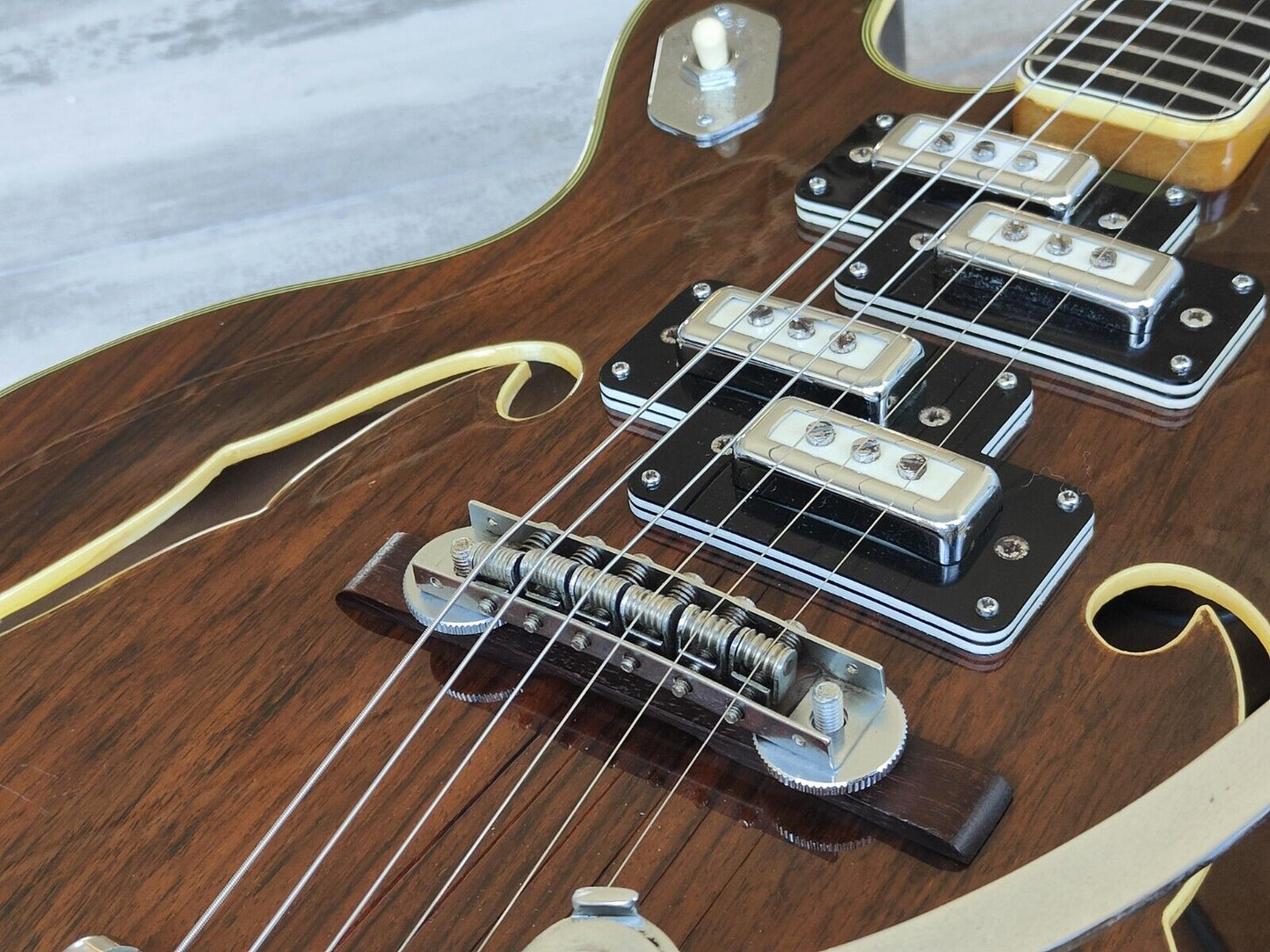 1967 Ibanez Japan Stereo Hollowbody Electric Guitar (Brown)