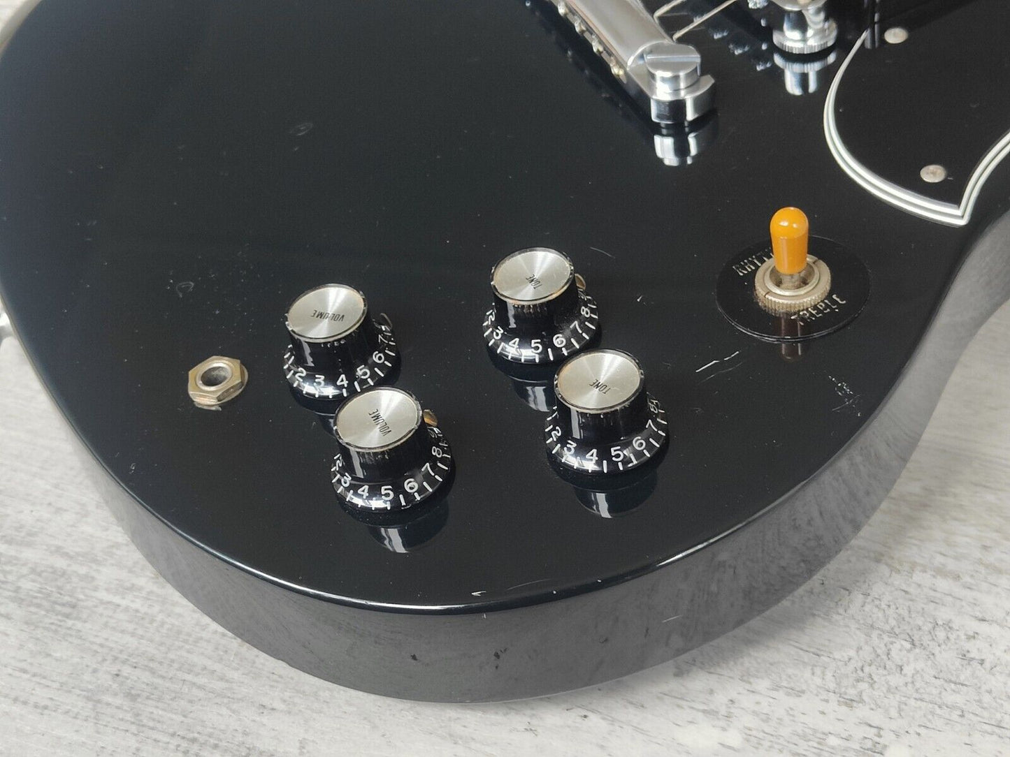 1990 Greco Japan SS-600P2 SG Double Cutaway (Black)