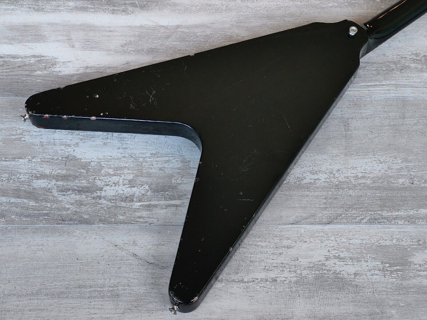 1977 Greco Japan FV-600 '67 Reissue Flying V (Black)