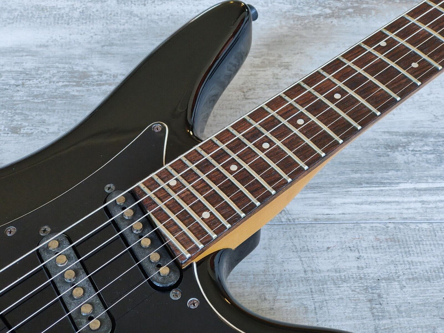 1989 Yamaha Japan MG111R HSS 26 Fret Electric Guitar (Black)