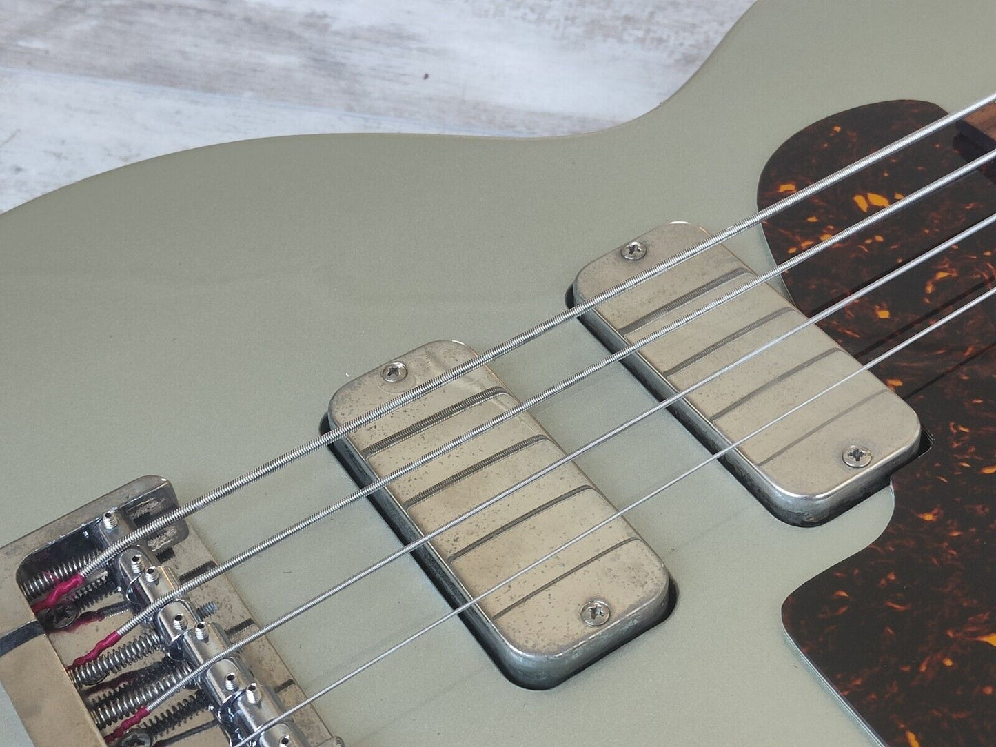 1997 Greco Japan LGB-700 Les Paul Bass (Metallic Silver)