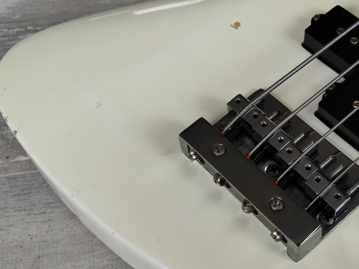 1985 BC Rich Japan NJ Series Mockingbird Bass w/Varitone (Aged White)