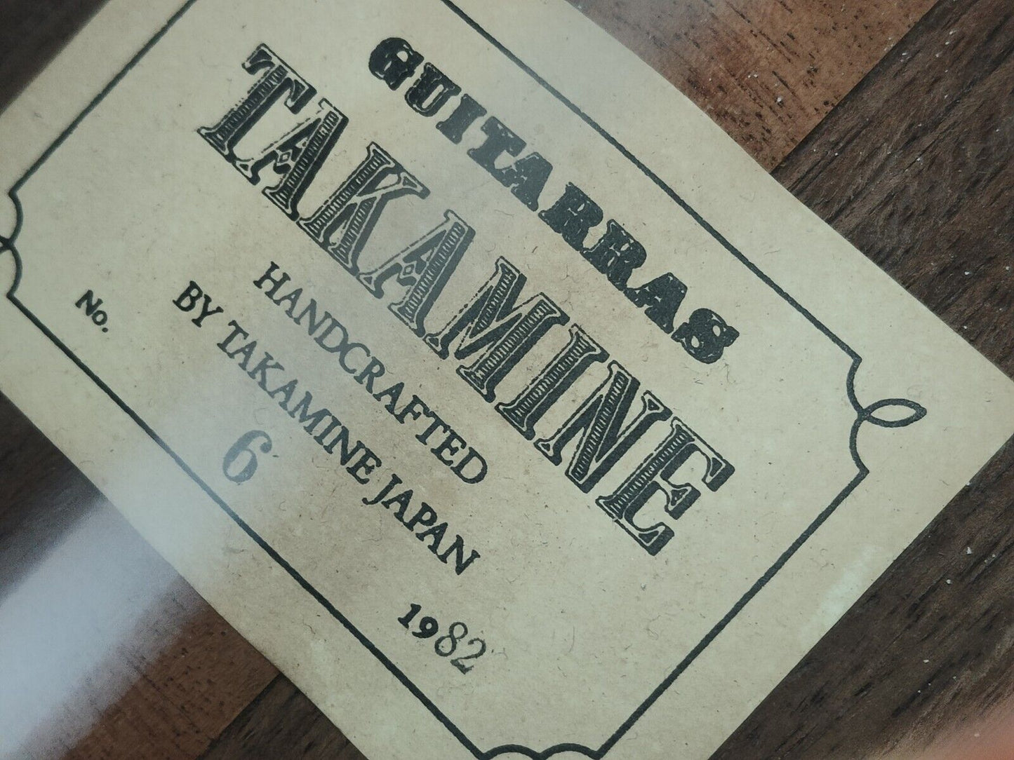 1982 Takamine Japan No 6 Concert Classical Guitar (Solid Spruce)