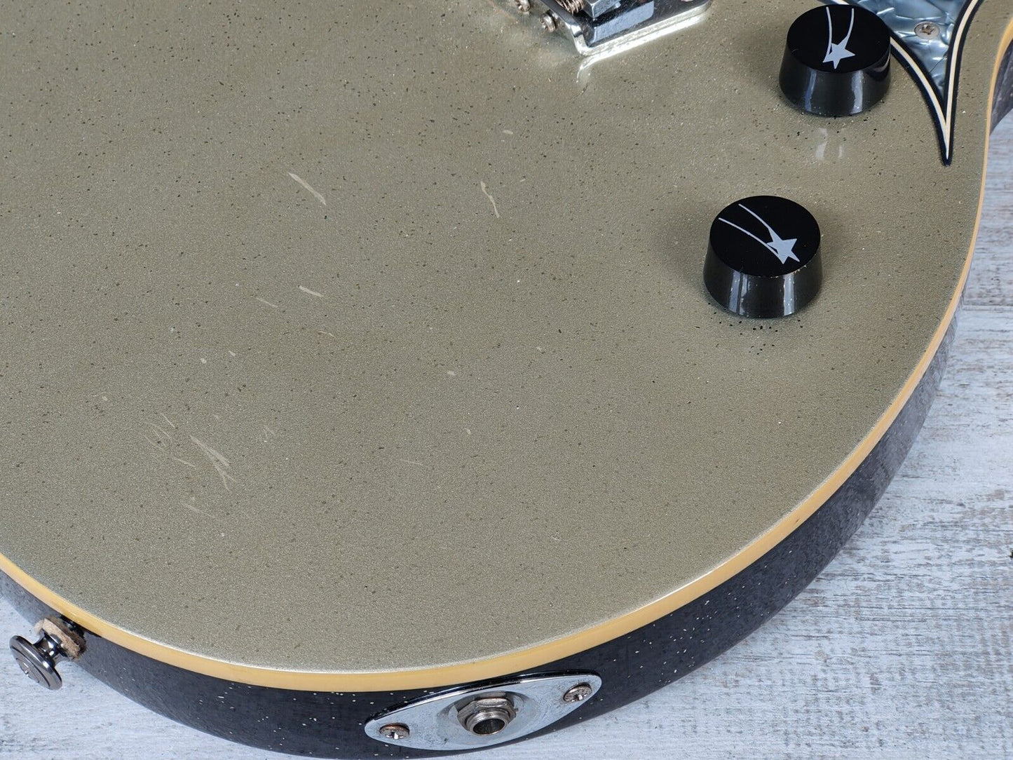 1999 Telestar Lisa Danelectro/Silvertone Style Electric Guitar (Silver Sparkle)