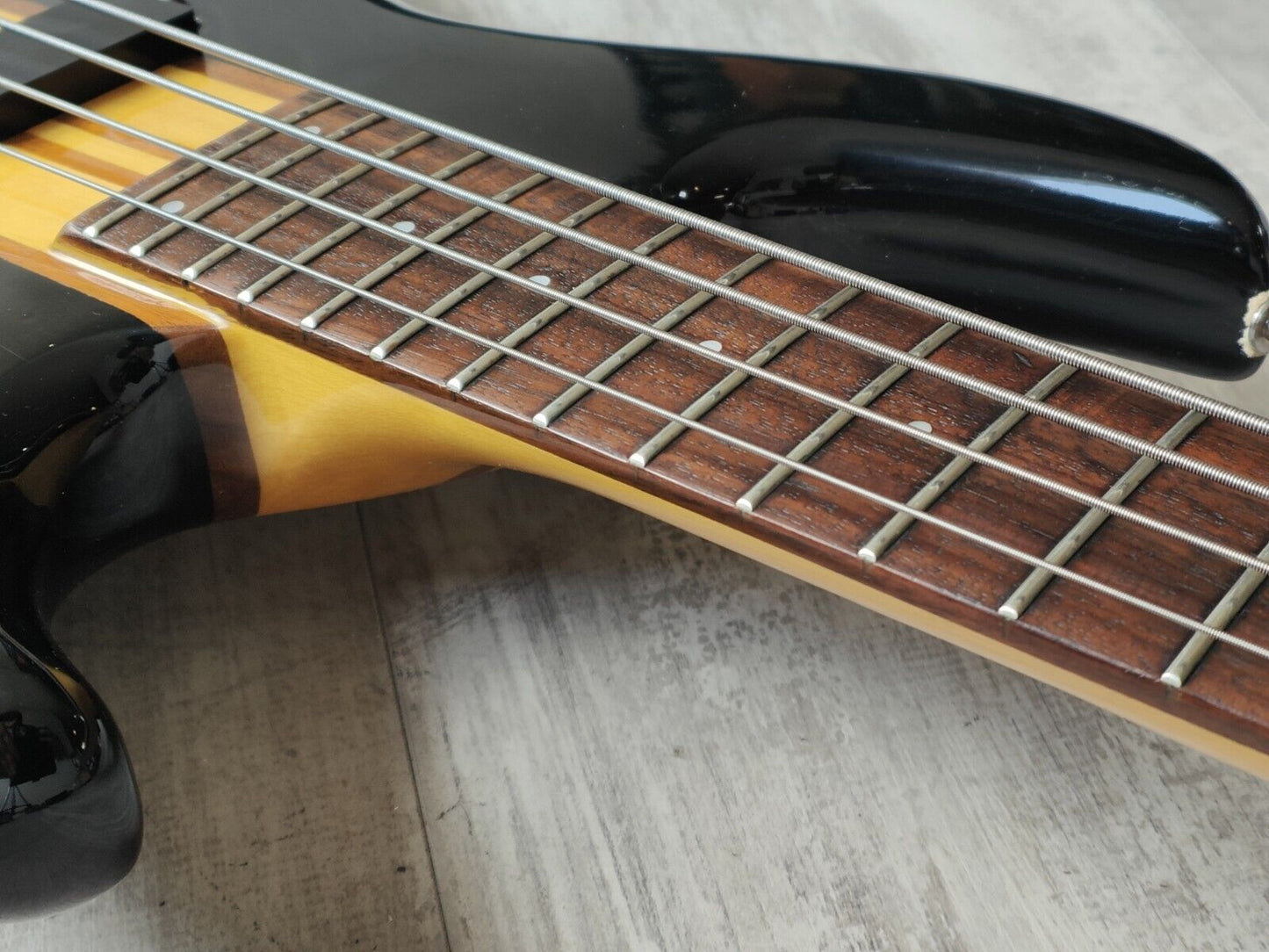 1989 Aria Pro II ASB-60 Integra Series Neckthrough Bass (Black)