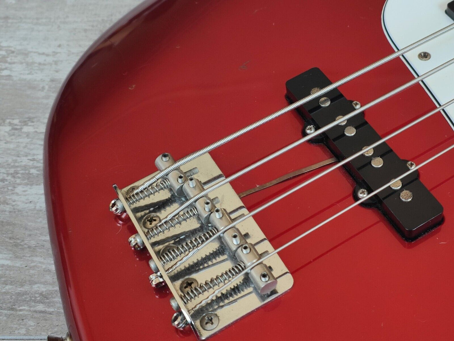 1992 Fender Japan (by Fujigen) JB62-58 '62 Reissue Jazz Bass (Candy Apple Red)