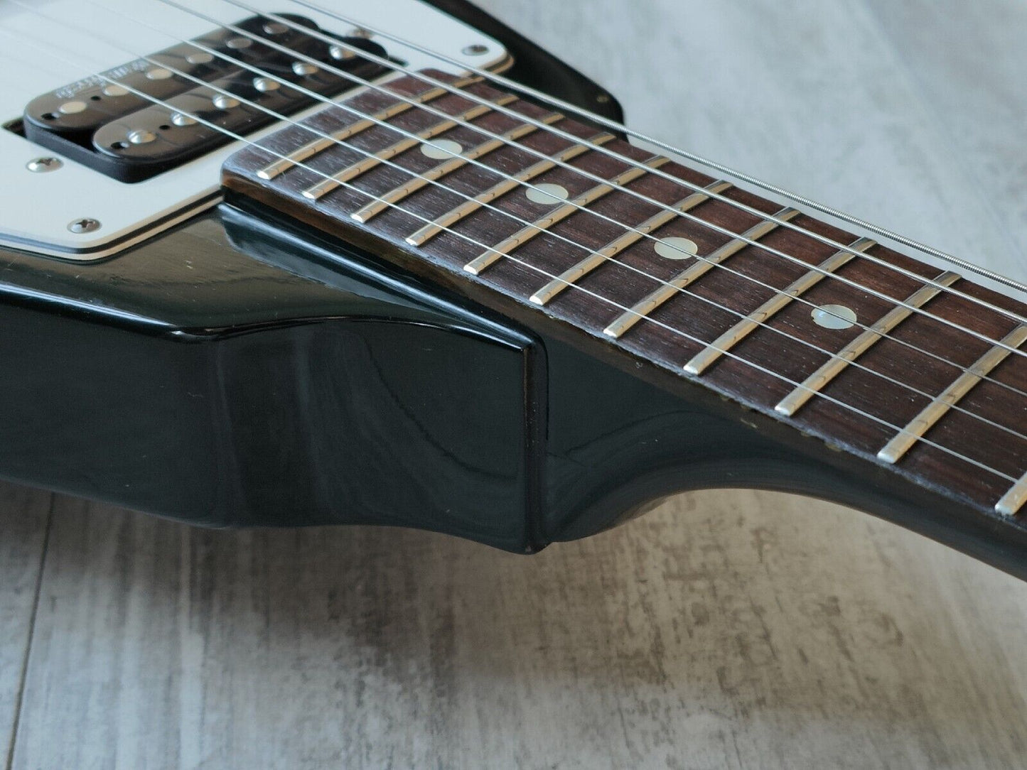 1977 Greco Japan FV-600 '67 Reissue Flying V (Black)