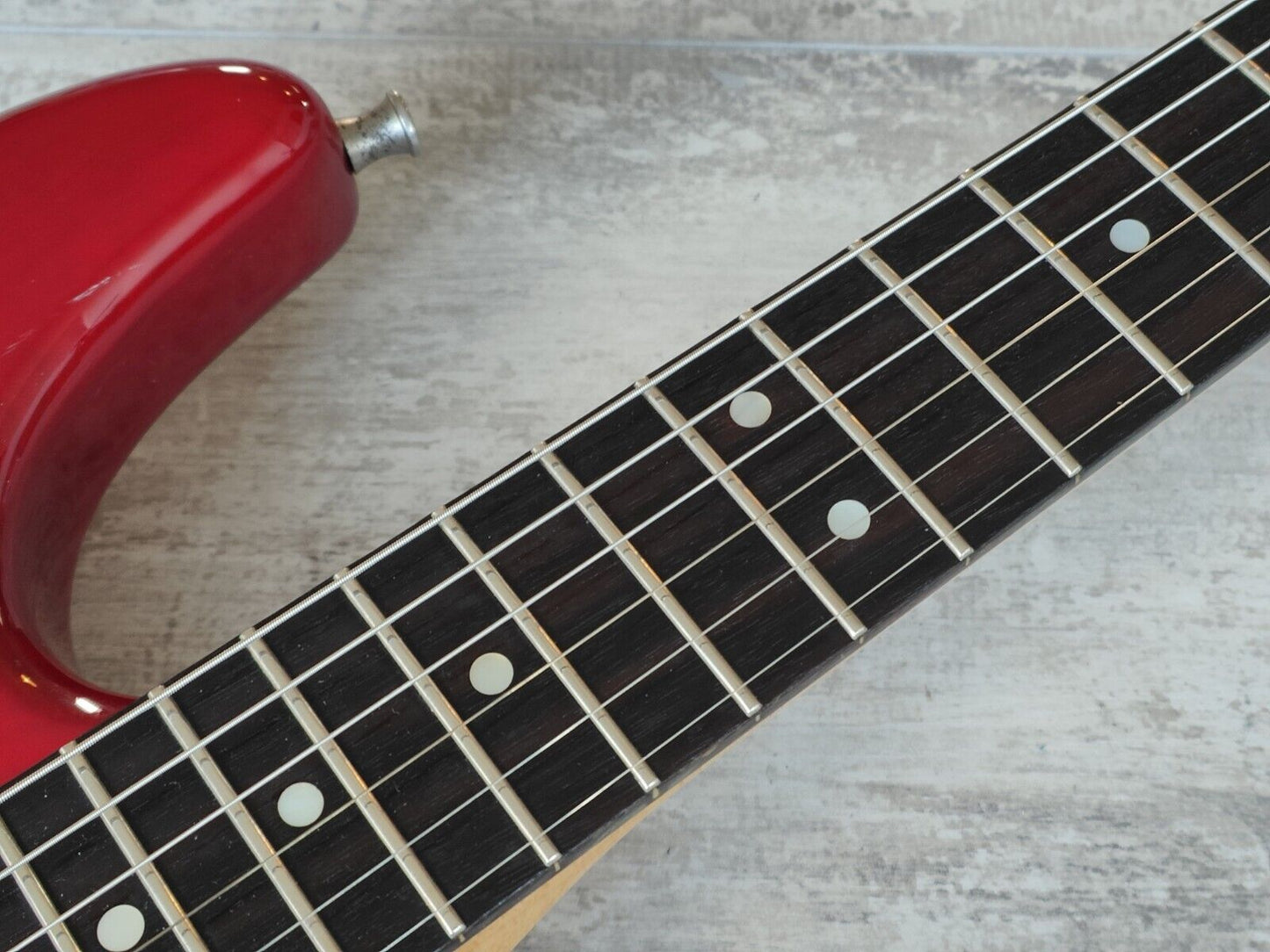 1990 Valley Arts Guitar M Series Deluxe Stratocaster w/EMG's (Transparent Red)