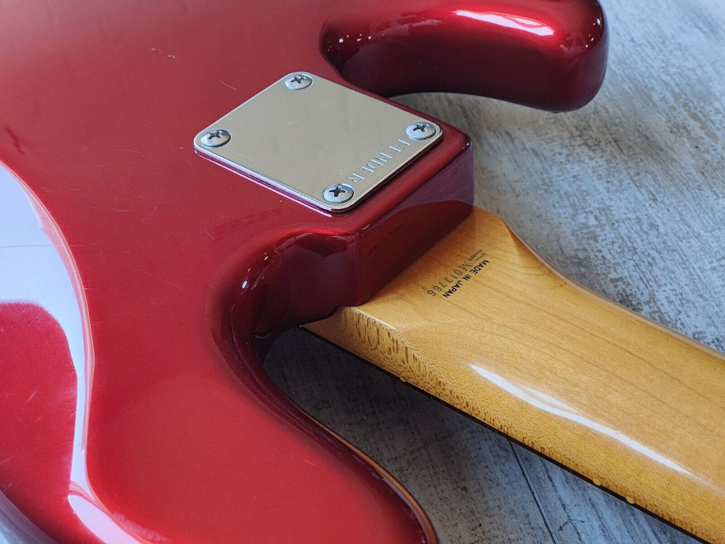 1992 Fender Japan (by Fujigen) JB62-58 '62 Reissue Jazz Bass (Candy Apple Red)