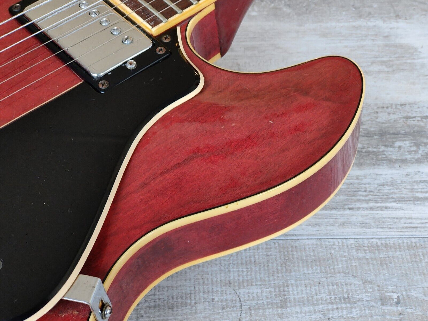 1980 Yamaha Japan SA-700 ES-335 Semi Hollowbody Electric Guitar (Persimmon Red)