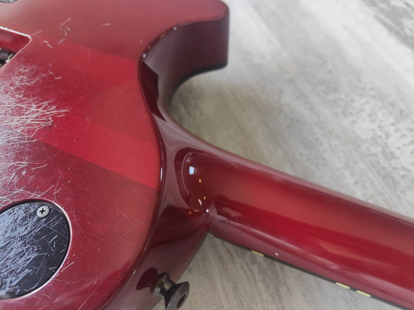 1990 ESP Japan Custom Order Eclipse Style HSS Single Cutaway Neckthrough (Red)