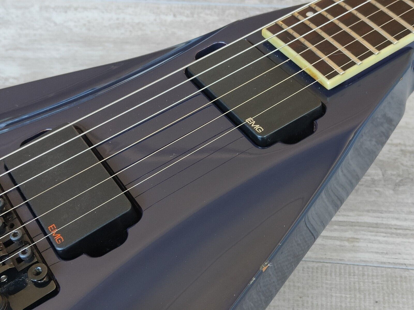 1990's Edwards Japan (by ESP) E-C-98V Flying V w/EMG's (Purple)