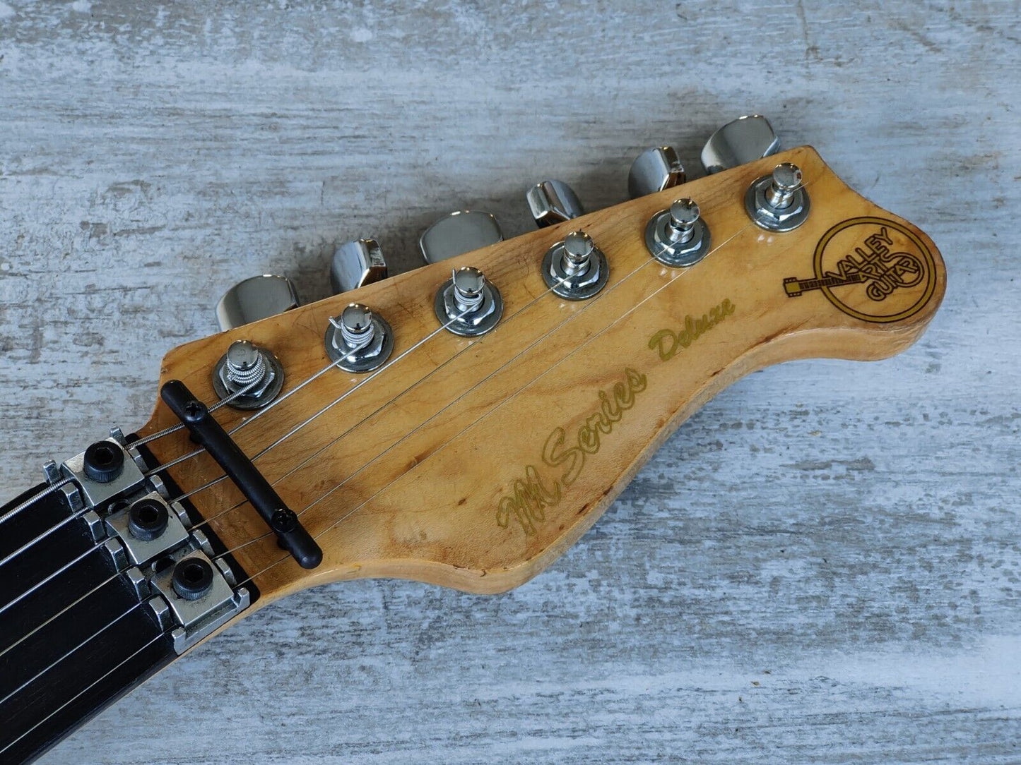 1990 Valley Arts Guitar M Series Deluxe Stratocaster w/EMG's (Transparent Red)