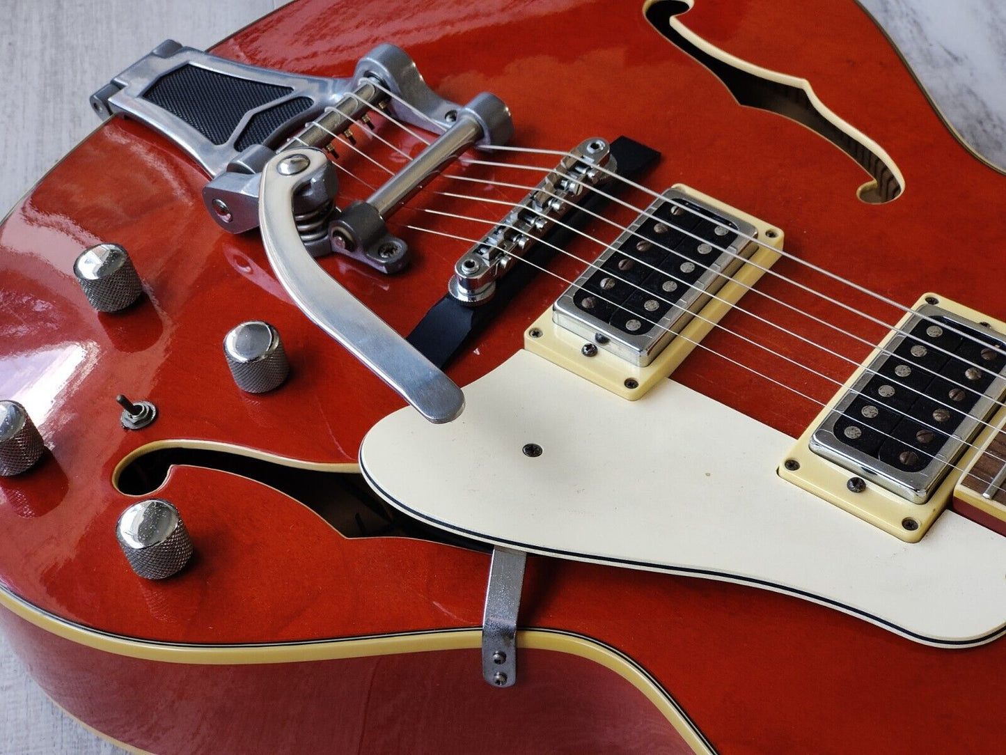 2002 Aria Pro II FA-80 Hollowbody Electric Guitar (Orange)