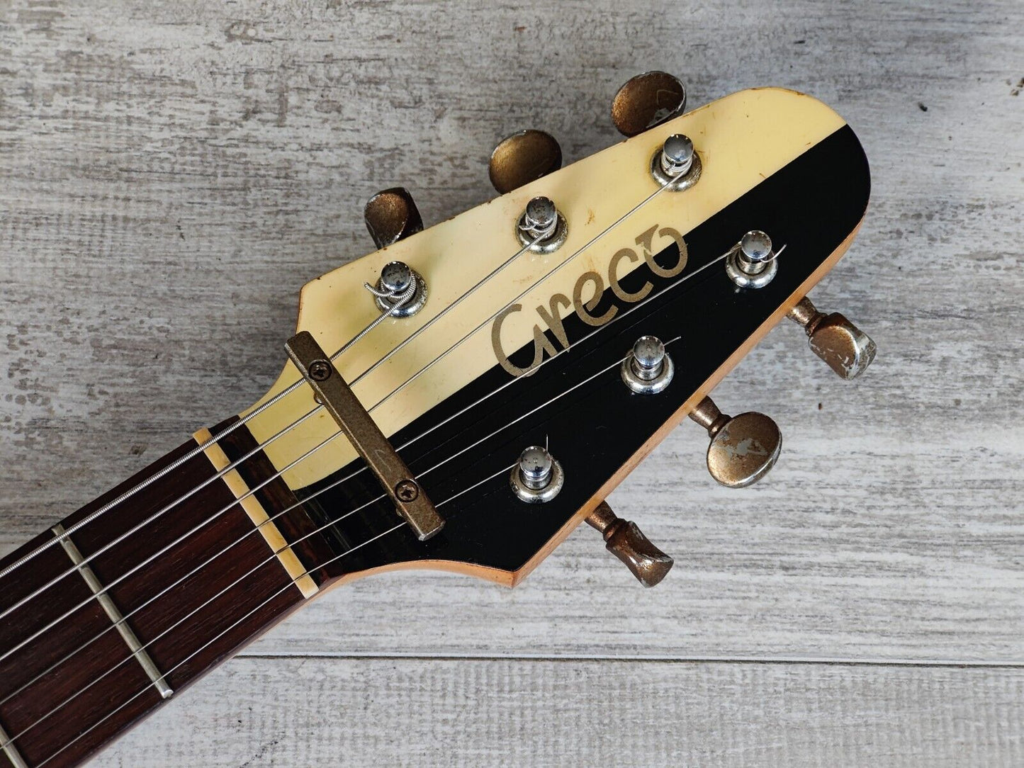 1992 Greco MINI-FV Mini V w/Onboard Speaker (Schenker Black/White)