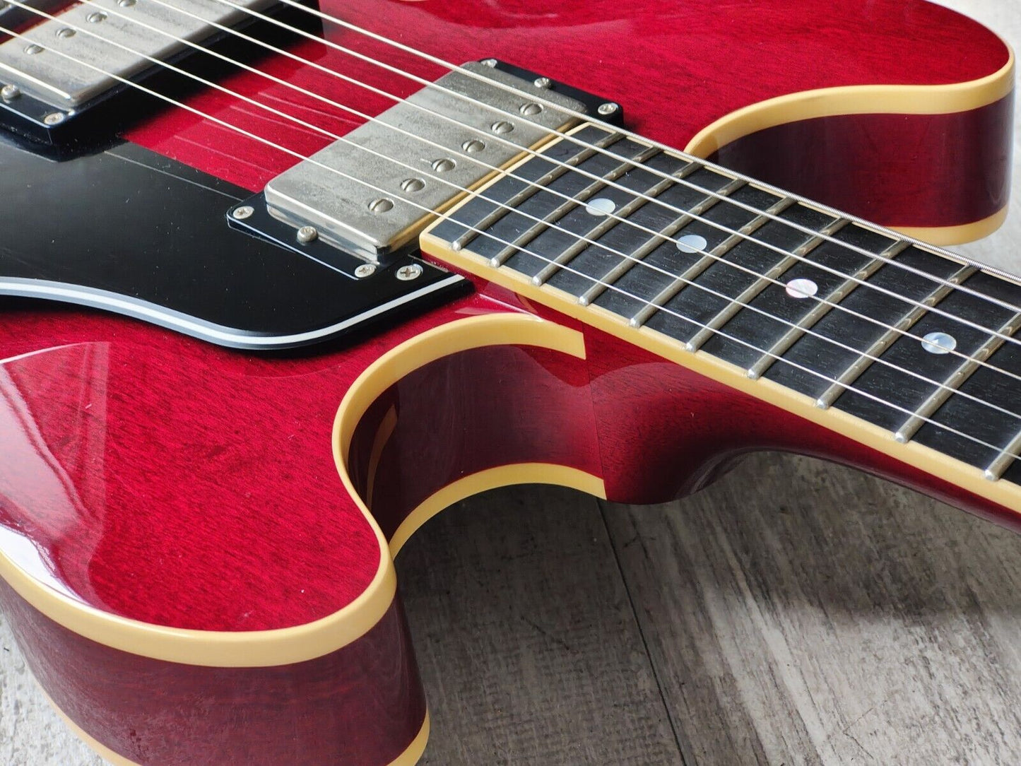 2012 Aria Pro II Japan TA-DOMINO Titan Series Semi Hollowbody (Cherry  Red)