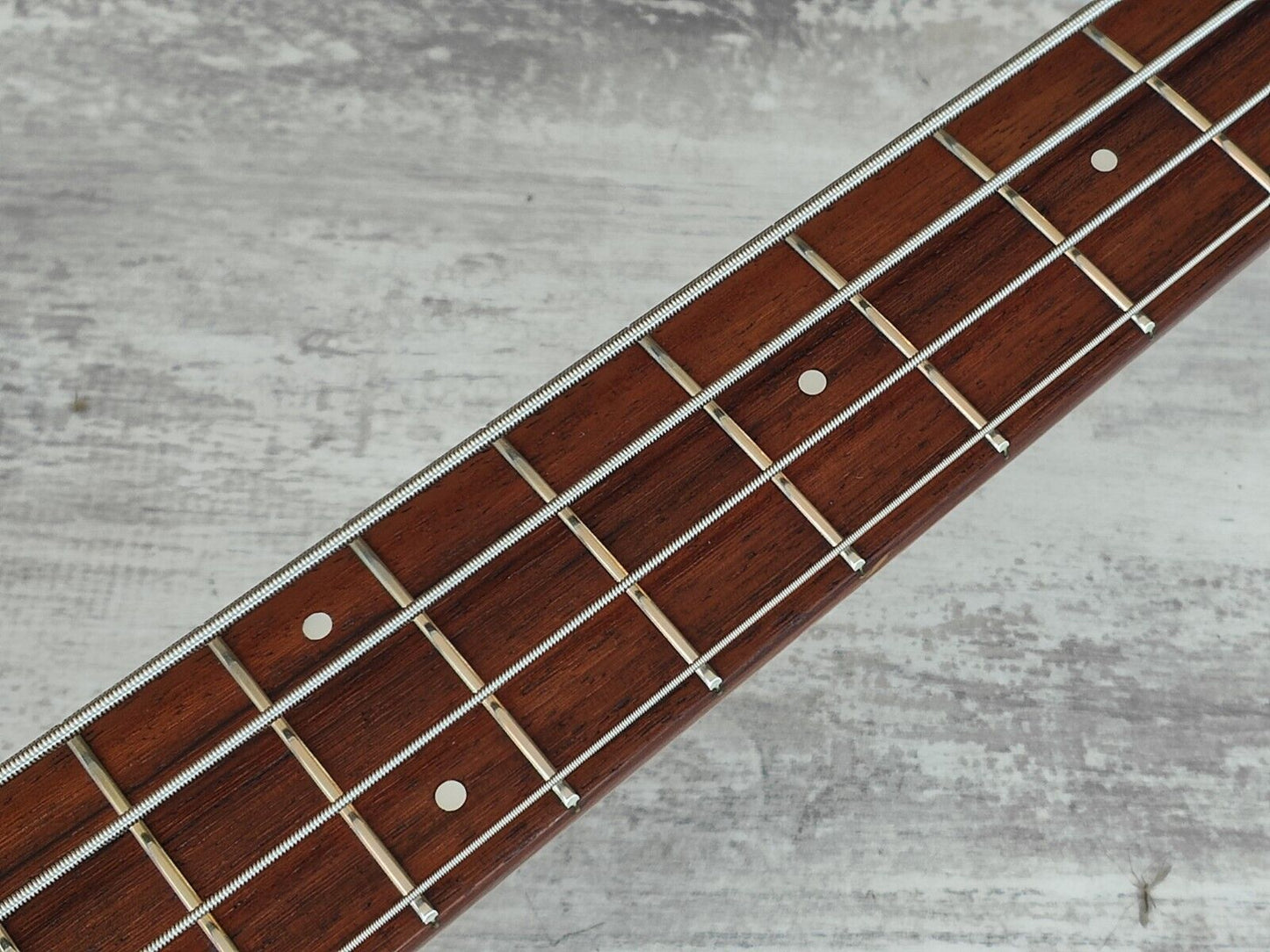 1990 Greco APB-1000 (Dan Armstrong/Ampeg) Lucite Double Cutaway Bass (Clear)