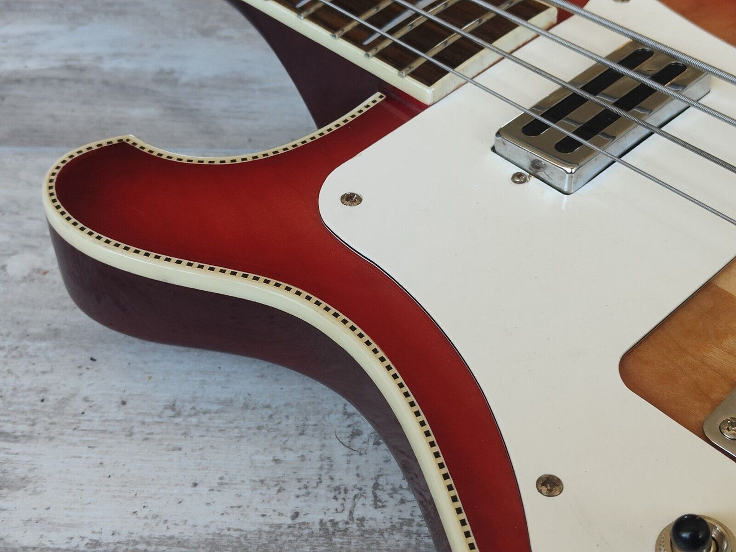 Rockinbetter Left Handed LH 4-String Bass Guitar (Fireglo)